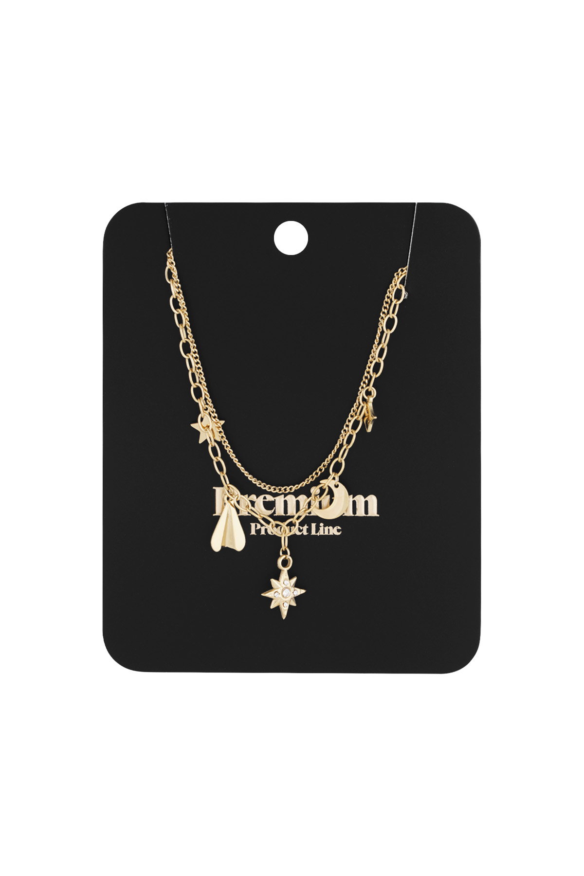 Timeless charms necklace - Gold color