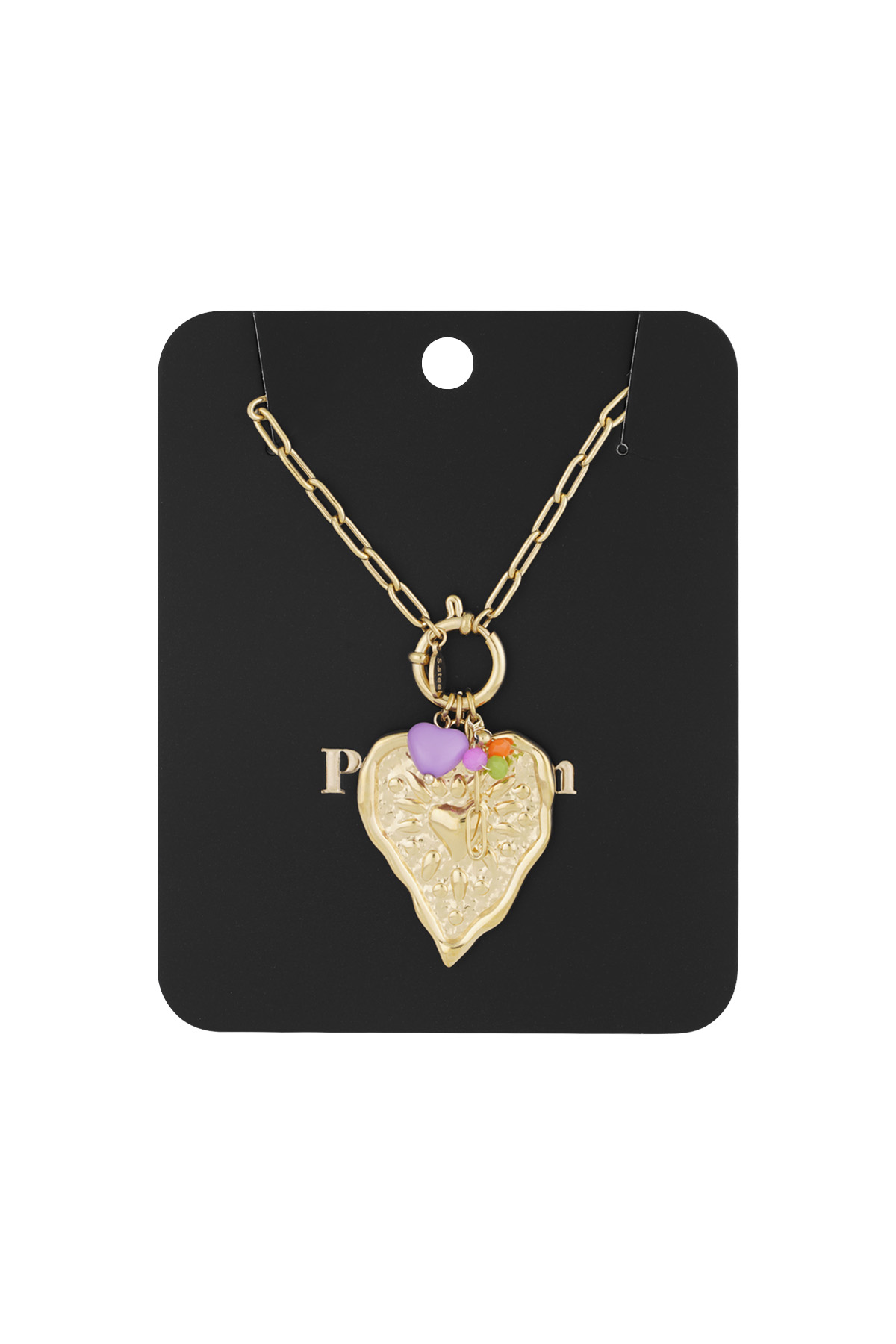 Charm necklace lovebook - Gold color h5 Picture2