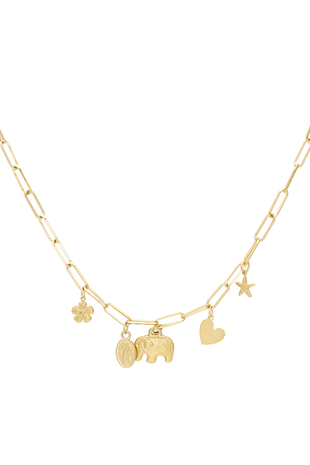 Jolly charms necklace - Gold color h5 