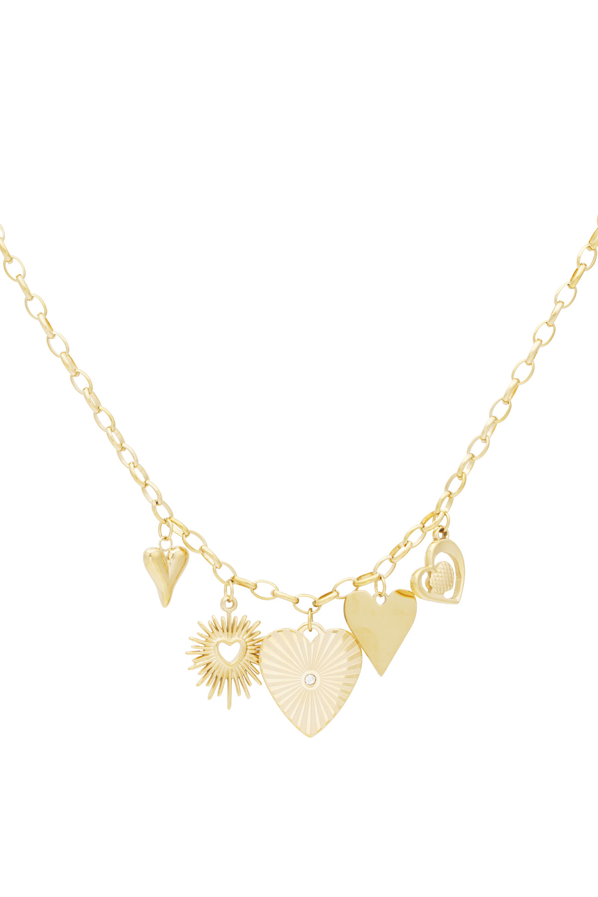 Loving links necklace - Gold color h5 