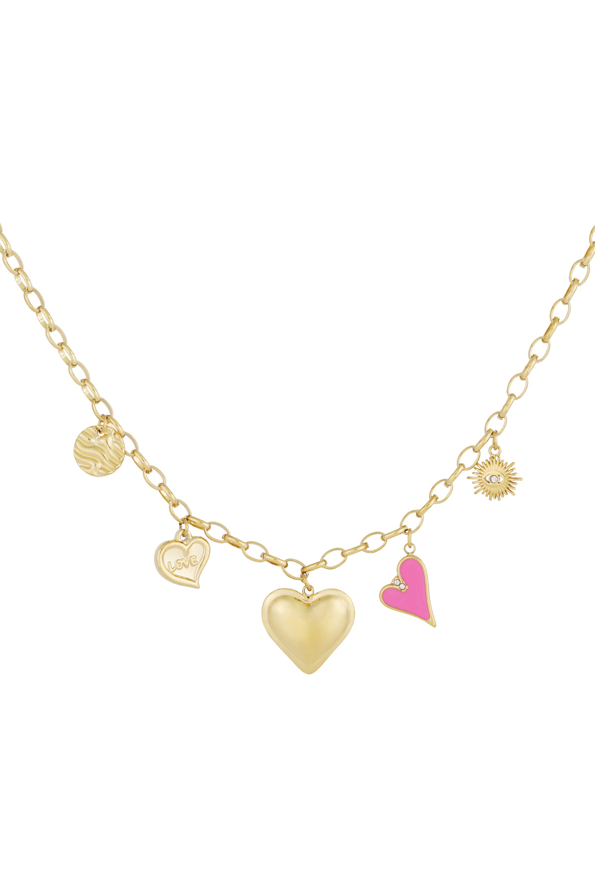 The love charm necklace - Gold color h5 