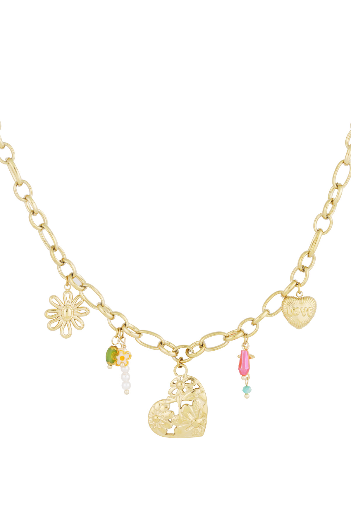 Charm necklace my lover - Gold color h5 