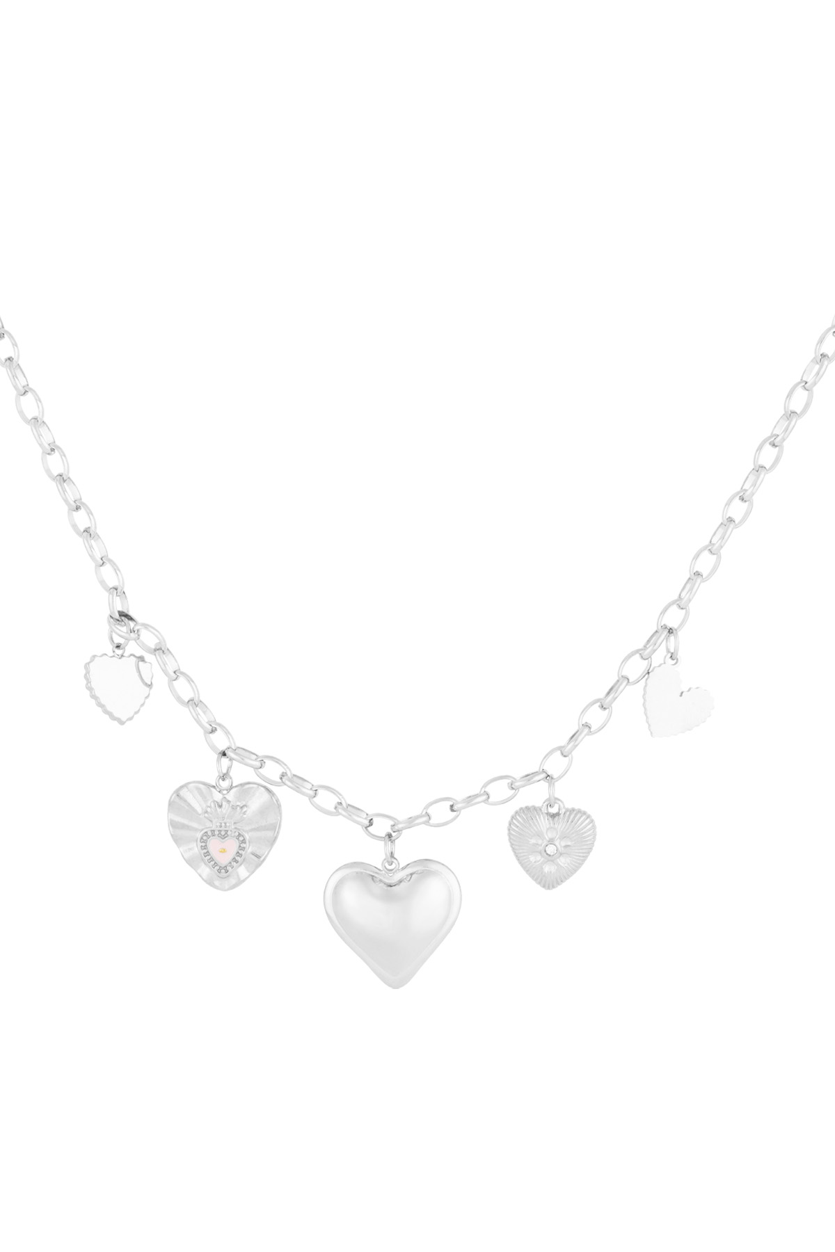 Heart's desire necklace - Silver color h5 