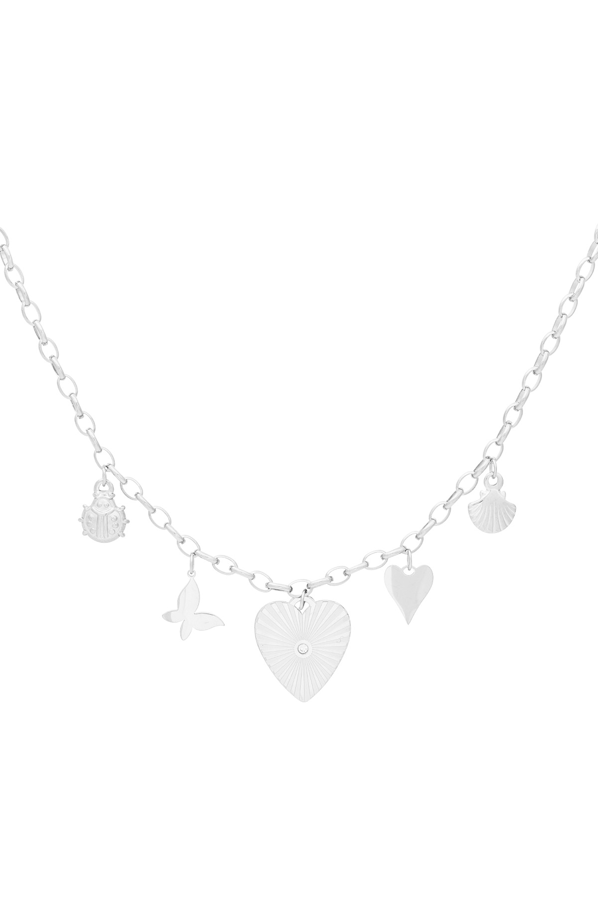 Love's embrace ketting - Zilver kleur h5 