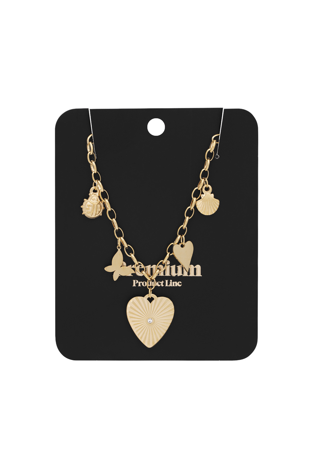 Love's embrace necklace - Gold color h5 Picture2