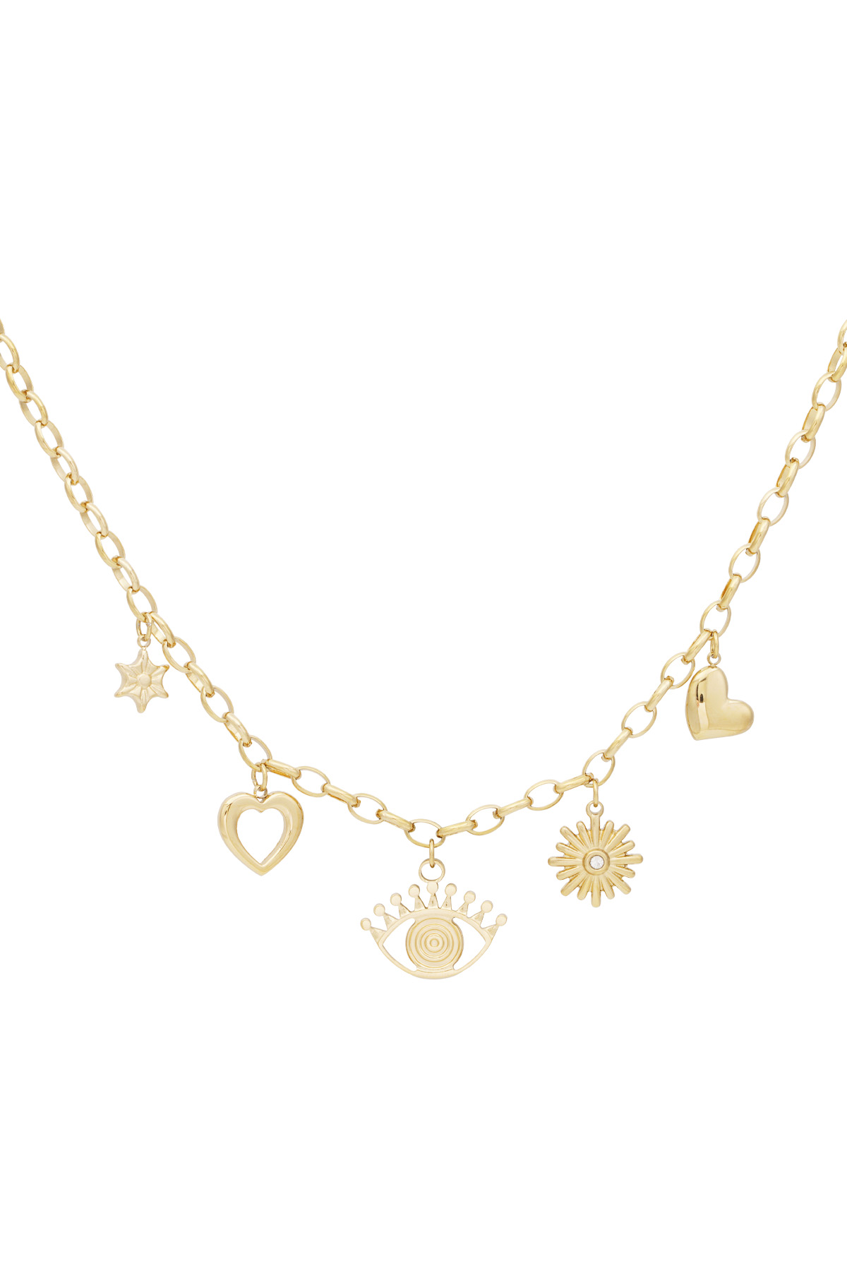 Charm wonderland necklace - Gold color h5 