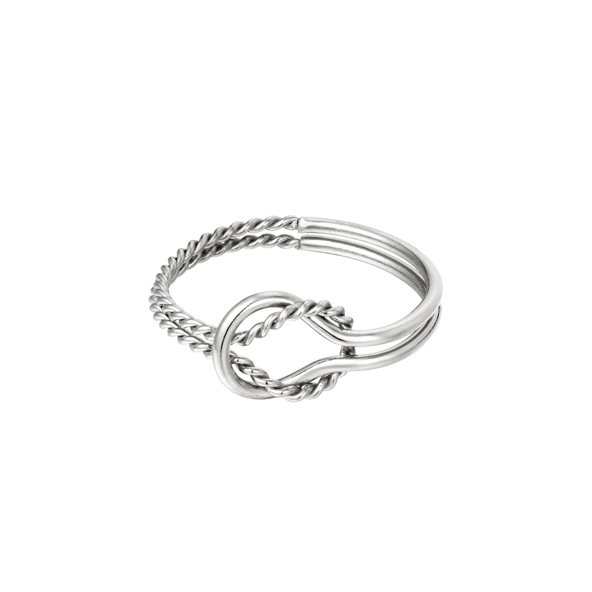 Interlocked stainless steel ring h5 