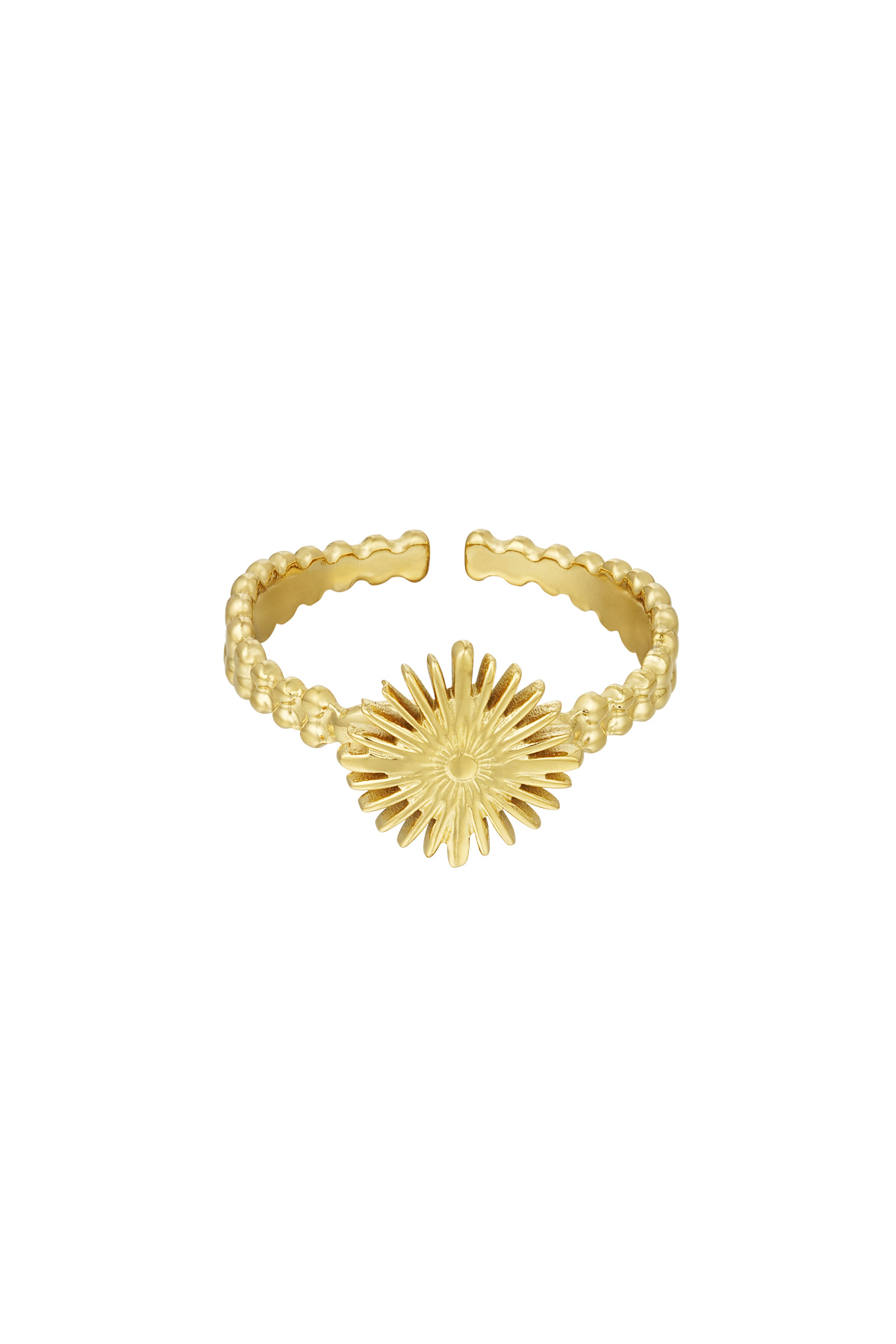 Ring Sonne - Gold Edelstahl