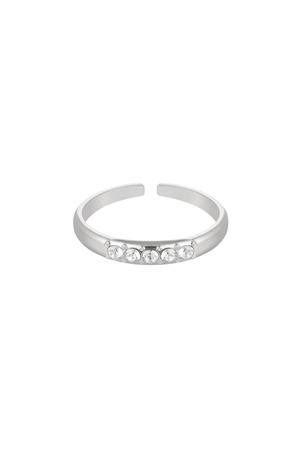 Ring with stones - silver Stainless Steel h5 