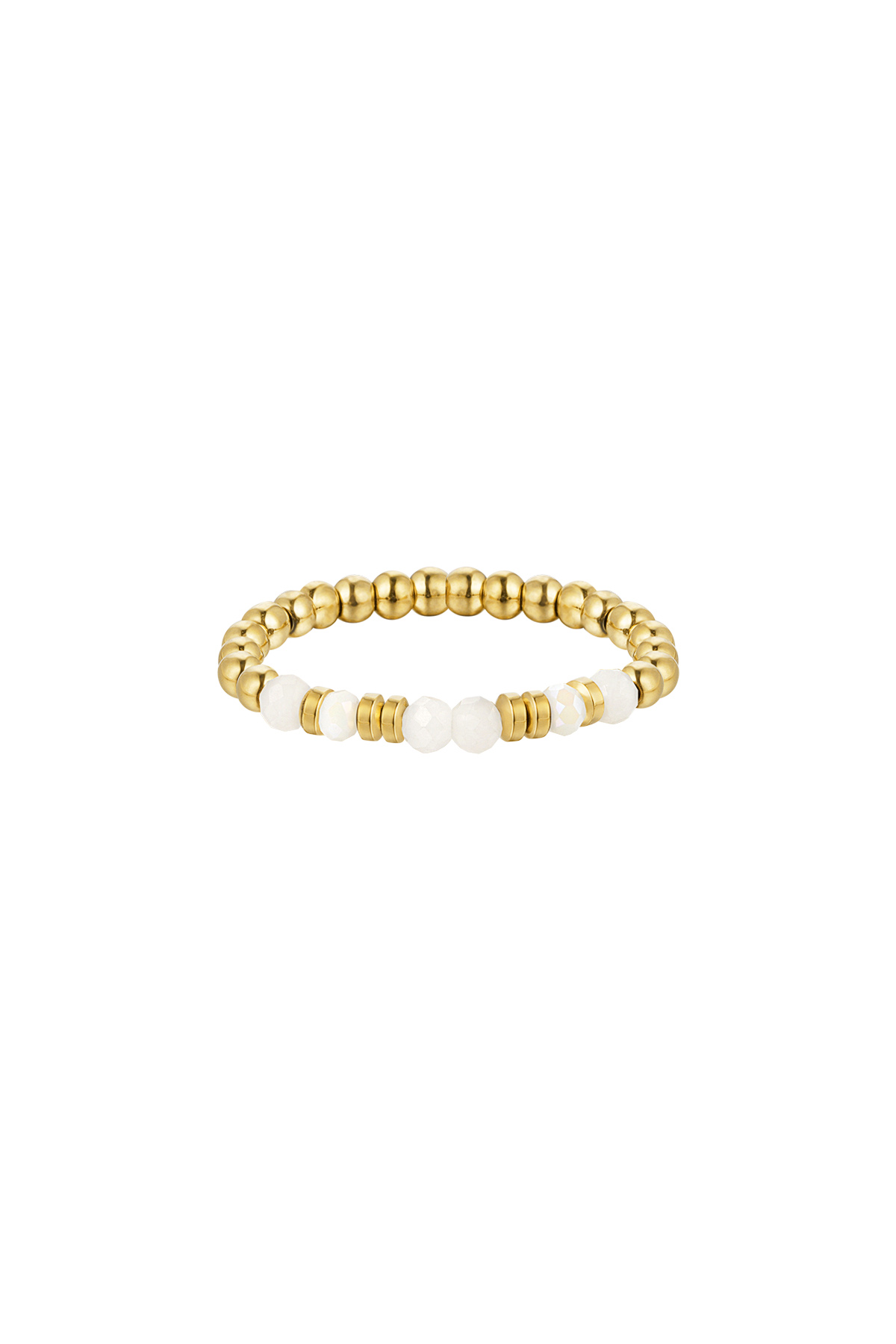 Ring verschiedene Steine - Natursteinkollektion - gold/weiß Weißgold Stone One size