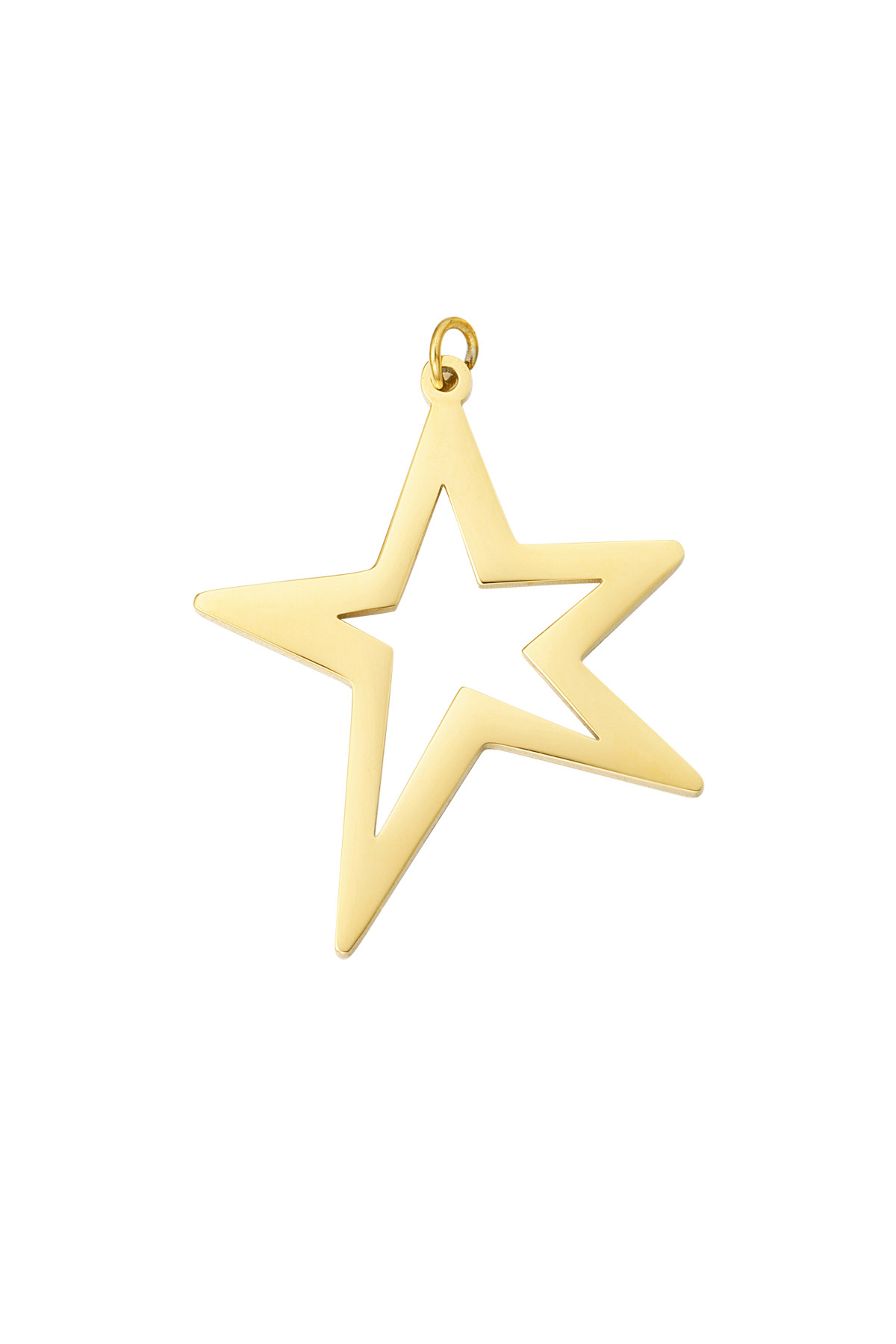 DIY charm open star - gold h5 