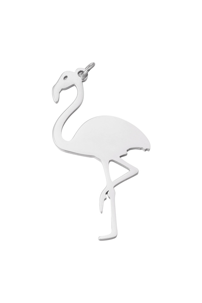 DIY Charm Flamingo - Silber 