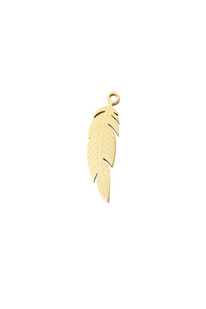 Charm feather - gold h5 