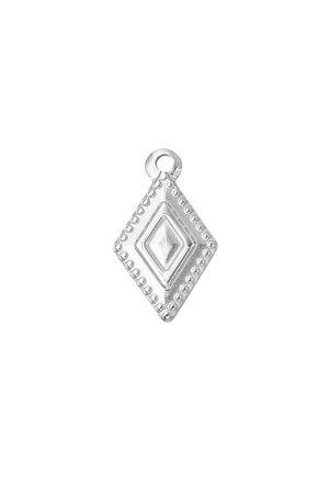 Charm forma de diamante - plata h5 