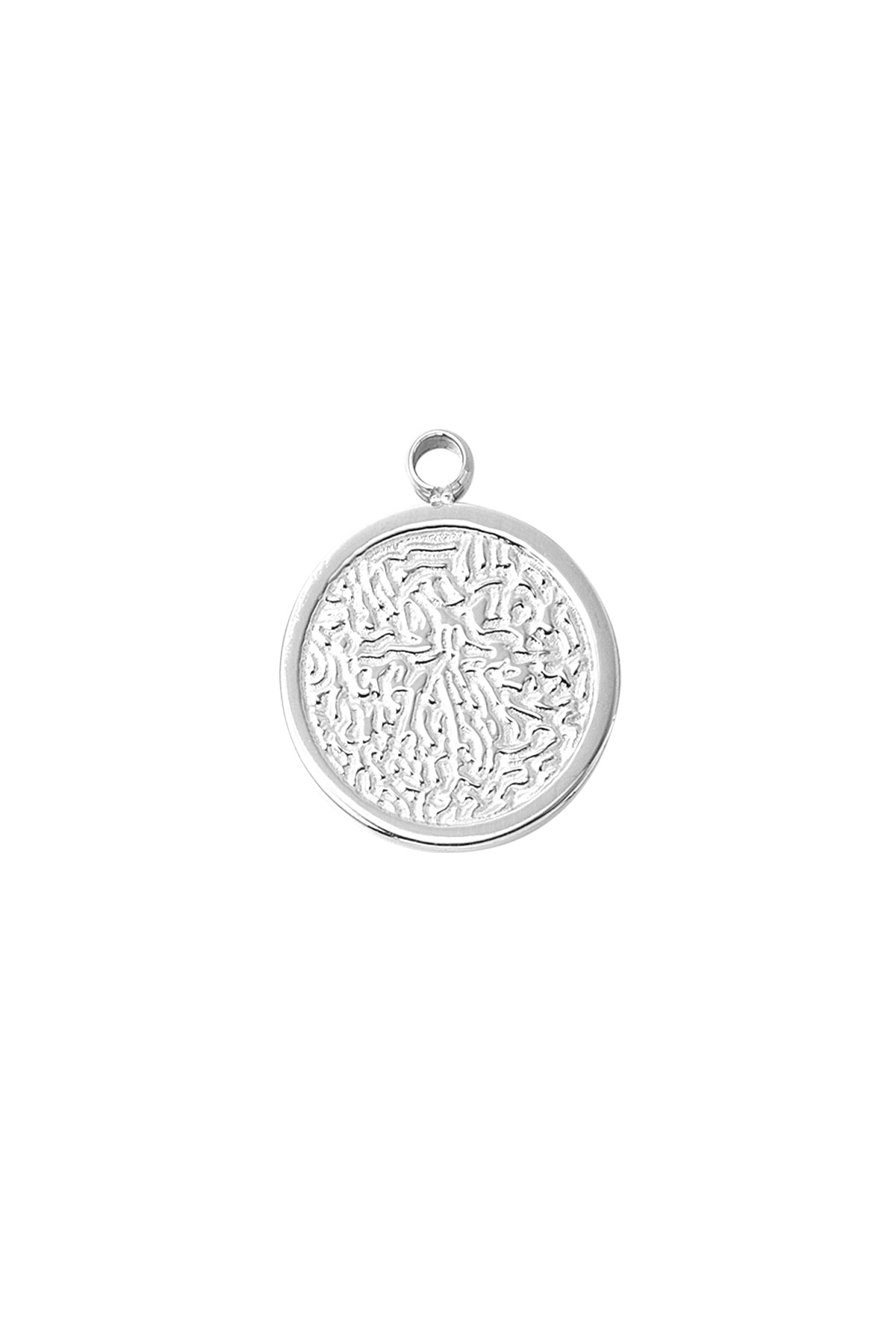 Charm motif rond - argent h5 