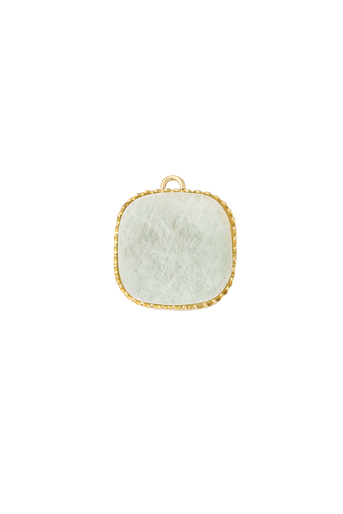 Charm stone with edge - blue/gold
