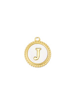Gold / Charm elegant J - altın/beyaz Resim41