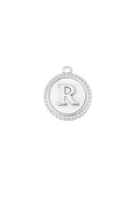 Silver / Charm elegant R - gümüş/beyaz Resim46