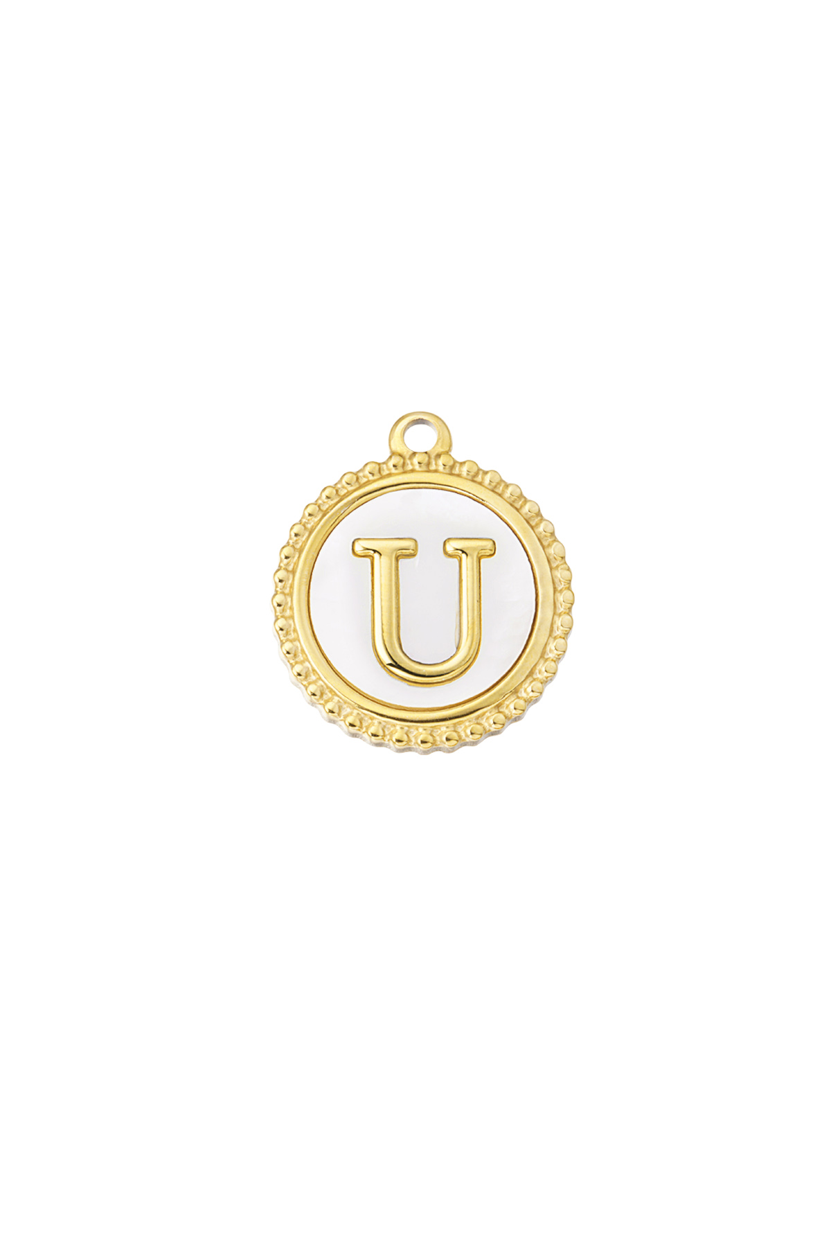Oro / Charm agraciado U - oro/blanco Imagen18