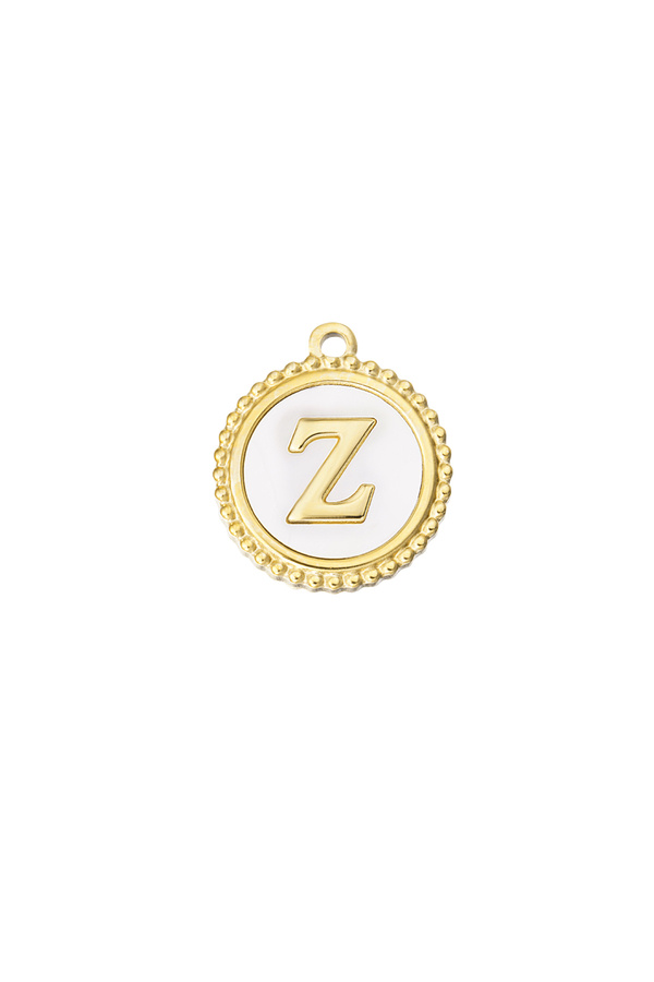 Charm anmutiges Z - Gold/Weiß