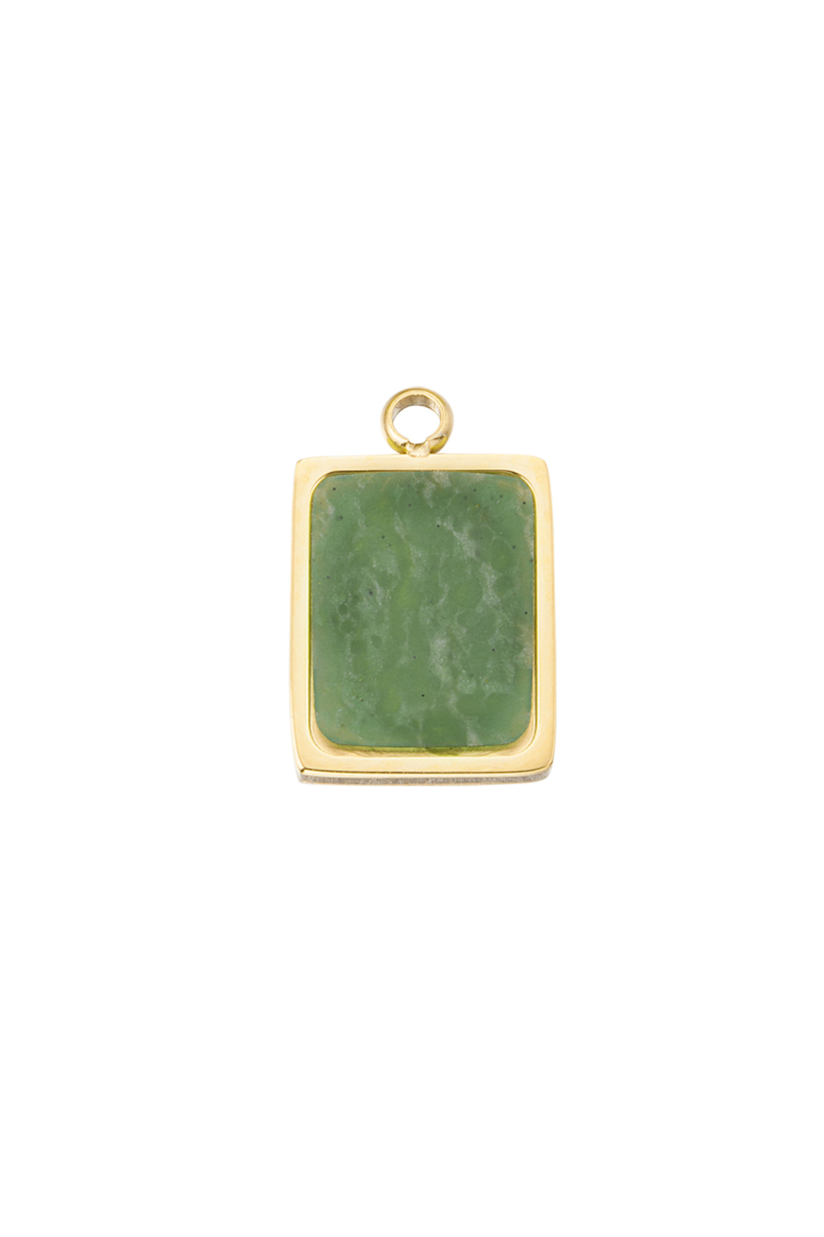 Charm carré vintage - vert/or