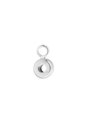 DIY open circle charm - silver h5 