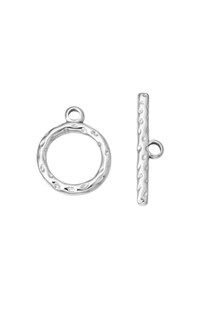 DIY eindverbinding ketting en armband cirkel reliëf - zilver h5 