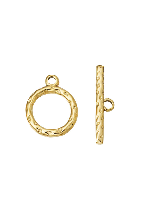DIY Endverbindung Halskette und Armband Kreis geprägt – Gold