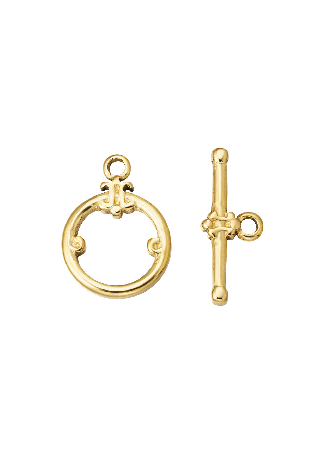 DIY Endverbindung Halskette und Armband gedrehter Kreis anmutig – Gold