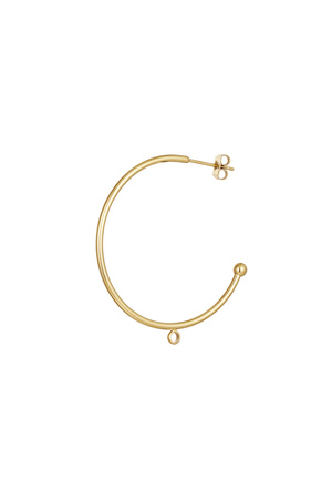 Ear stud part 1 eyelet - gold Stainless Steel h5 