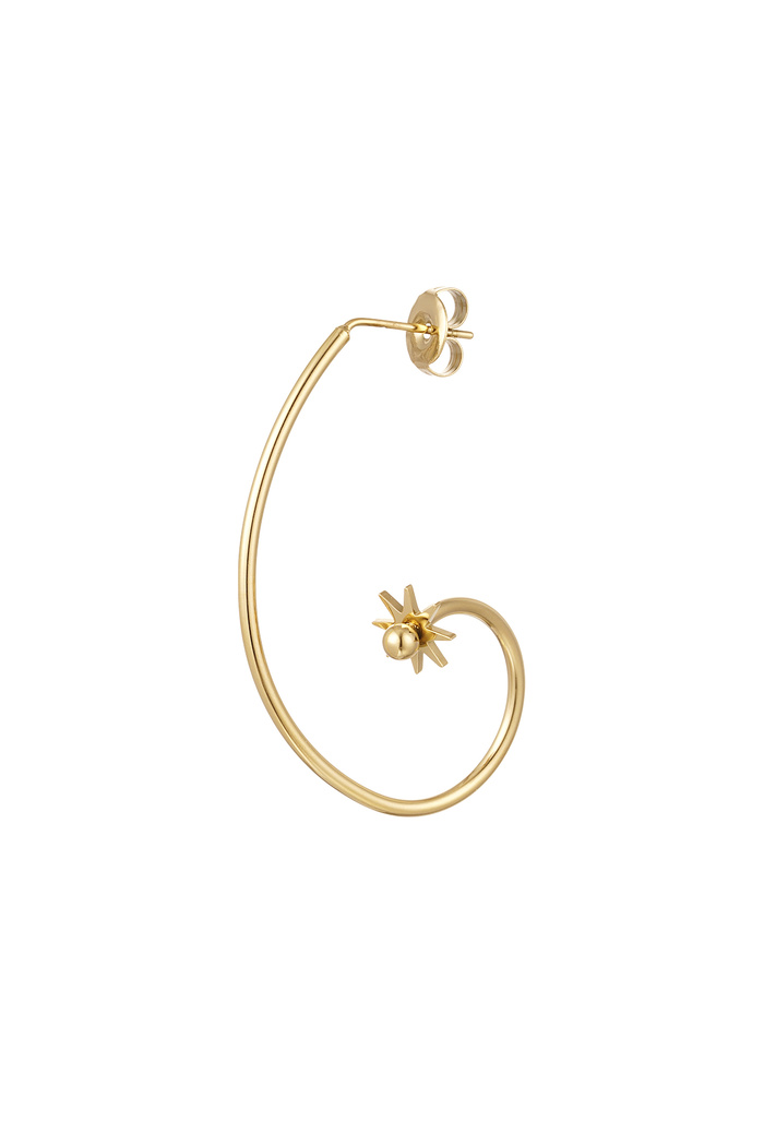Parte dell'orecchino elegante - acciaio inossidabile oro 