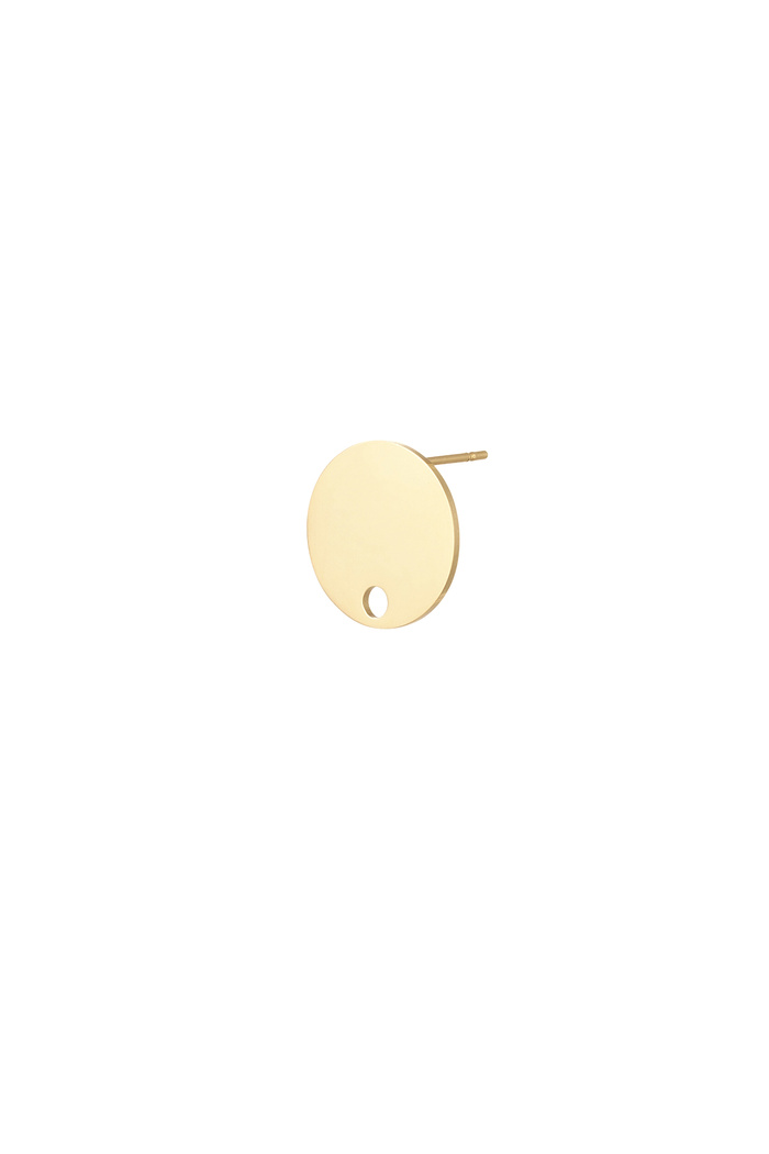 Parte rotonda dell'orecchino - Acciaio inossidabile color oro 