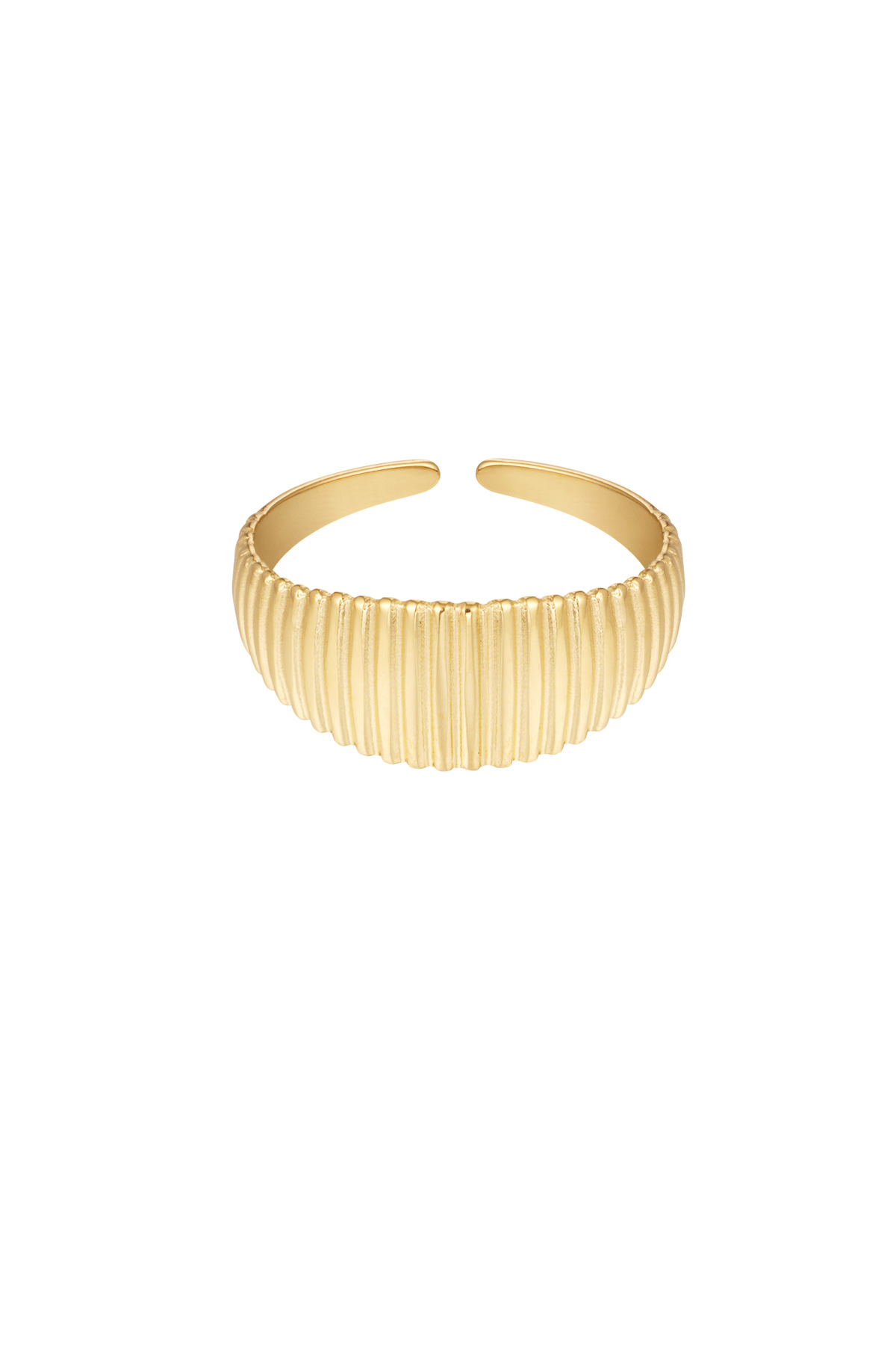 Ring mit Streifendruck – Gold