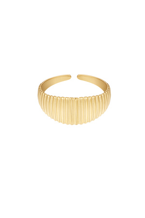 Ring mit Streifendruck – Gold h5 