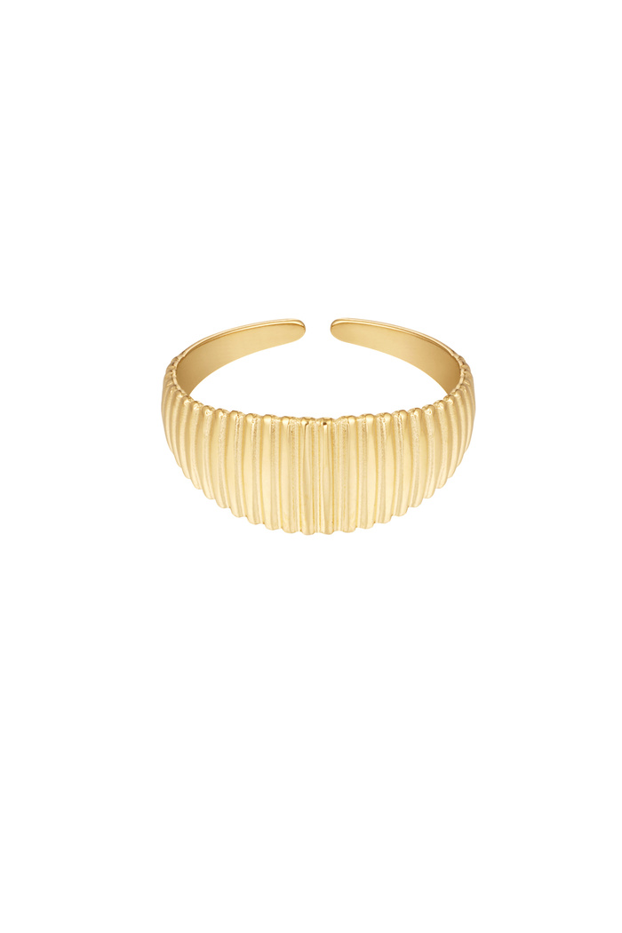 Ring with stripes print - gold 