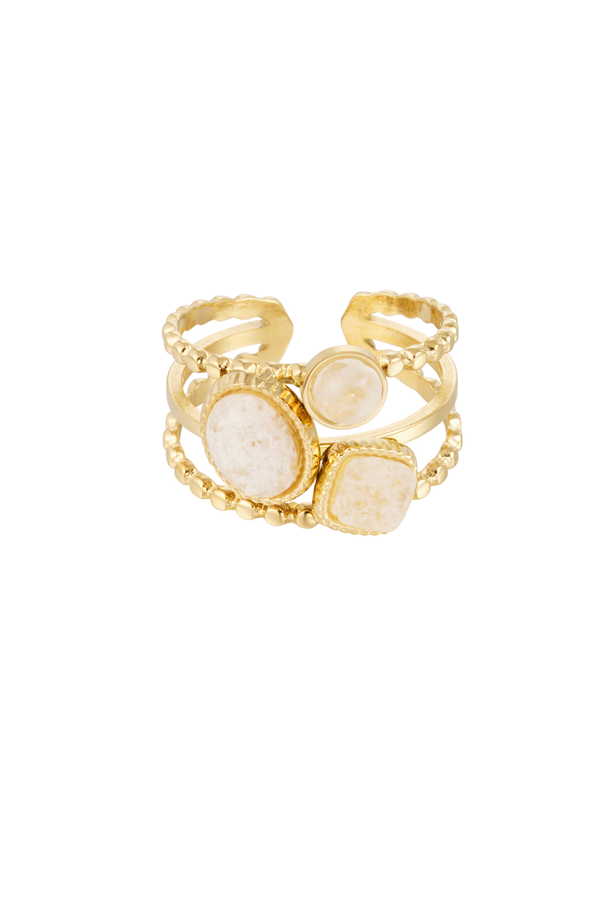 Ring Stone Party – Gold/Offwhite