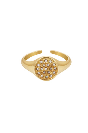 Ring round with stones - gold h5 