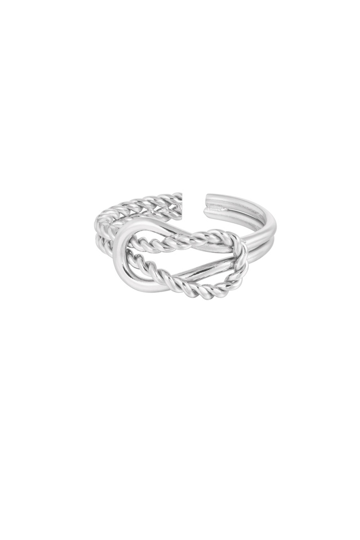 Ring linked - silver 