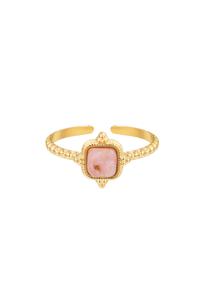 Ring vintage square - pink 
