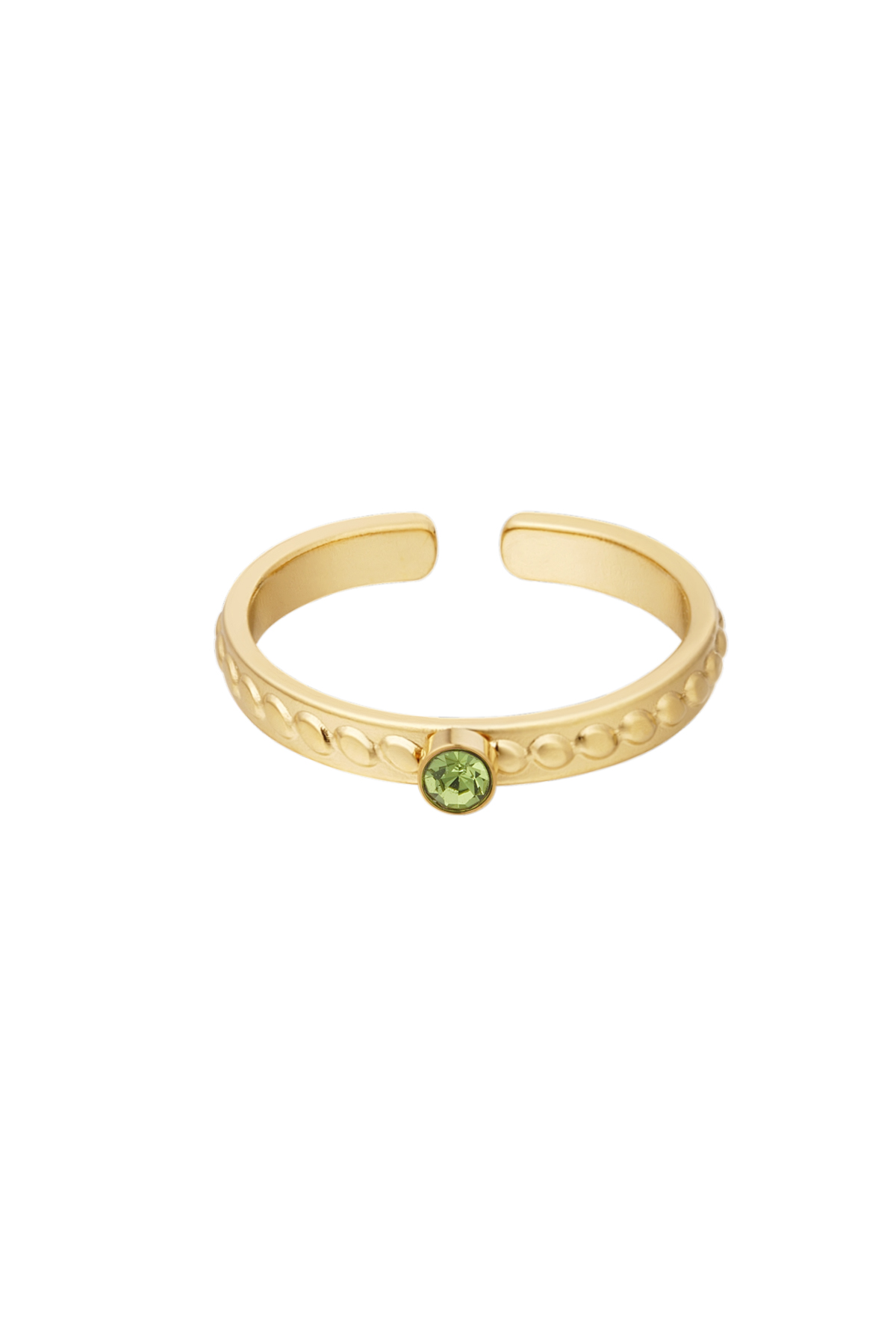 Ring basic stone - green h5 