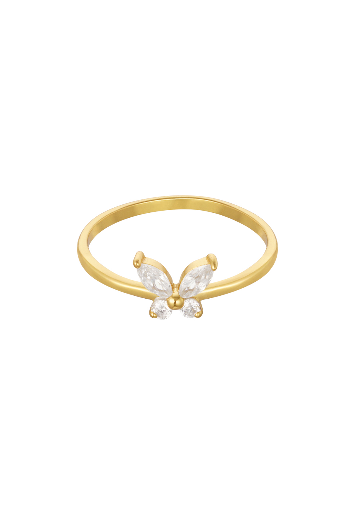 Ring butterfly with stones - 925 silver 