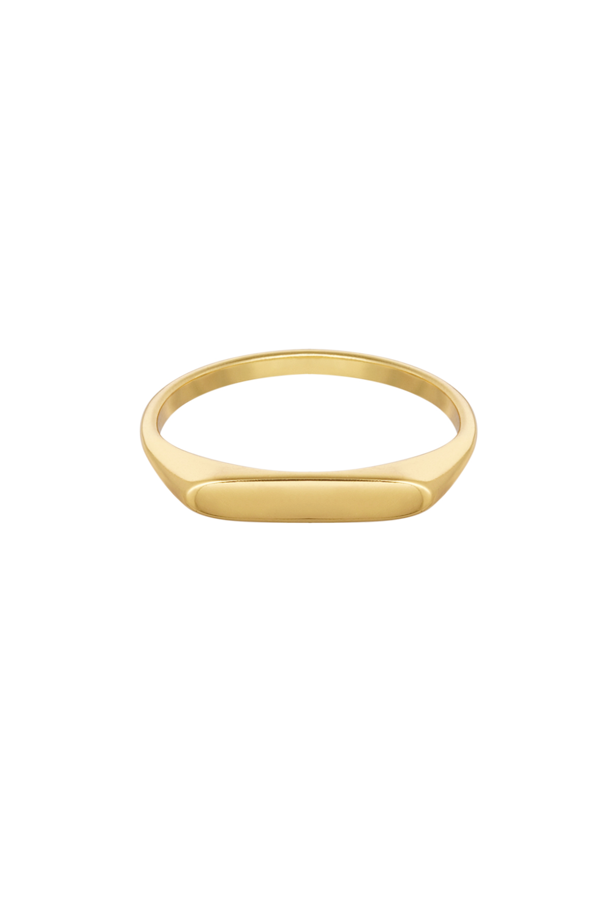 Schlichter Ring aus 925er Silber – Gold – 17 h5 
