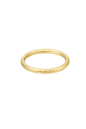Ring subtiel printje - goud h5 