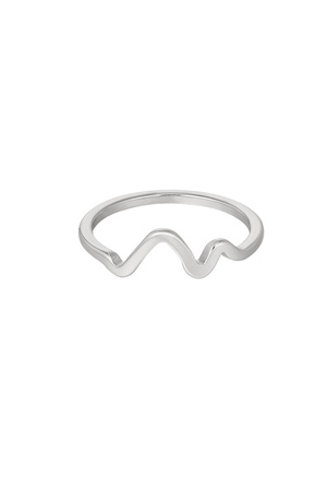 Ring with curl - silver h5 