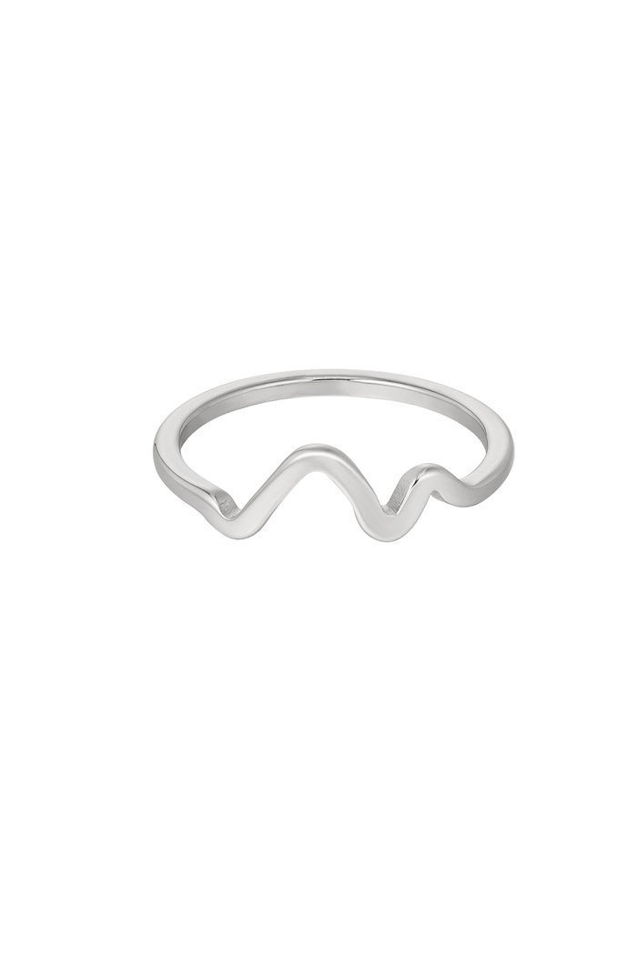 Ring with curl - silver 