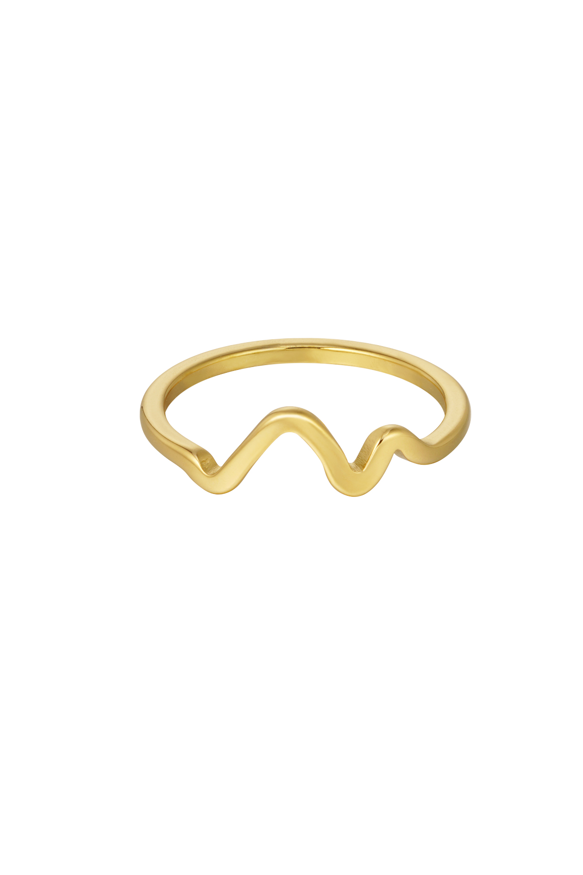 Ring with curl - Gold color 2