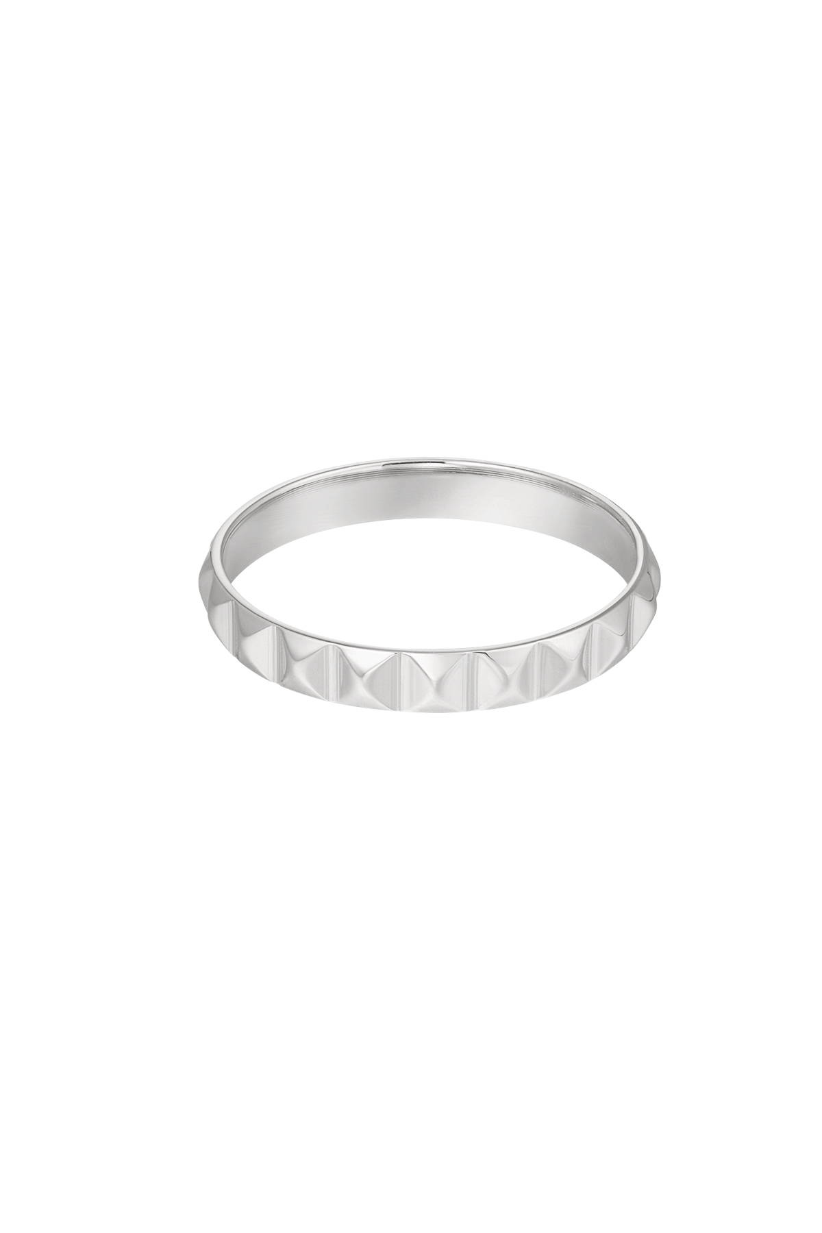 Ring triangles print - silver h5 