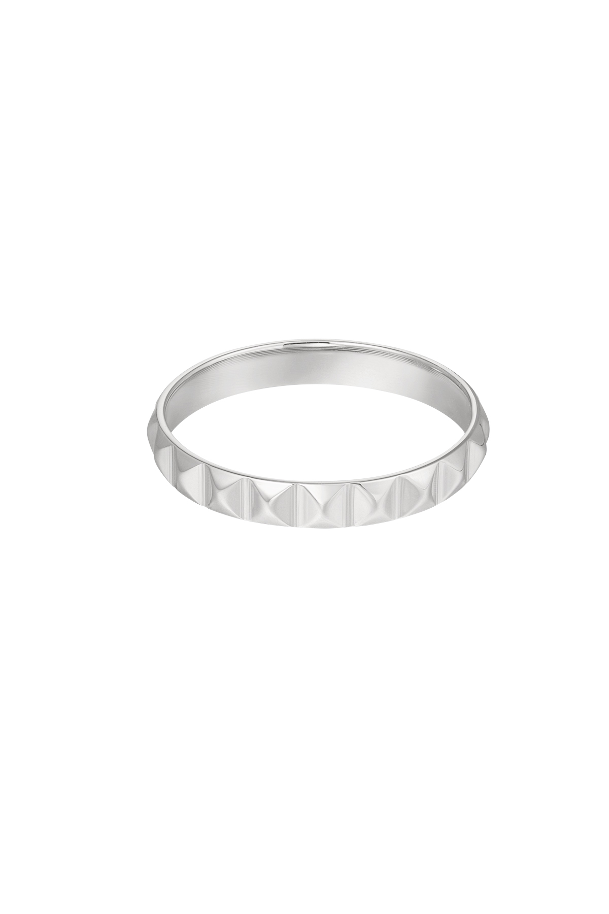 Ring triangles print - Silver Color color