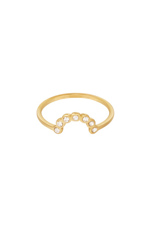 Ring moon with stones - gold h5 