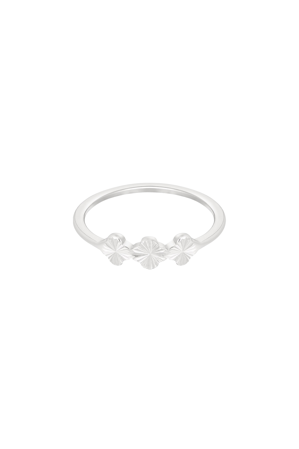 Ring 3 flowers - silver h5 